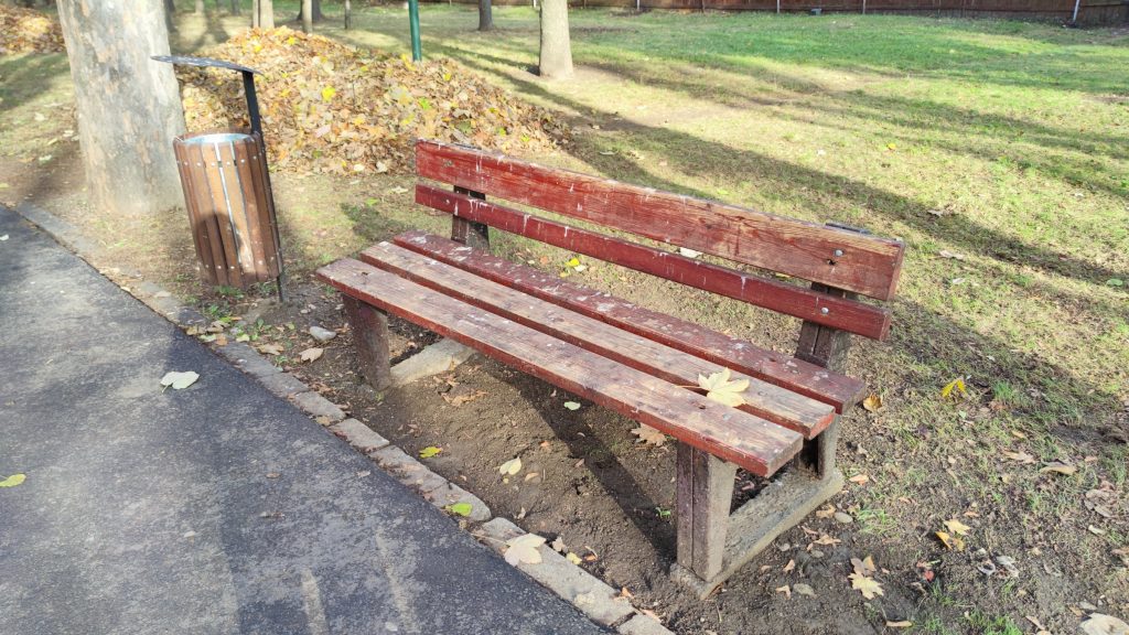 A varjak a park padjait is bepiszkolják. Fotó: Farkas Áron