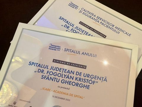 Újabb elismerés a sepsiszentgyörgyi kórháznak