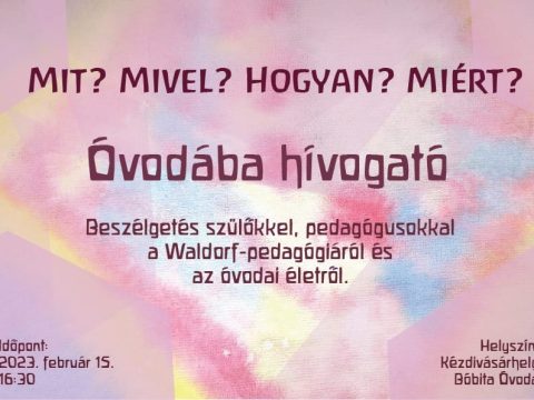 Waldorf-óvodába és -iskolába hívogató programok Kézdivásárhelyen