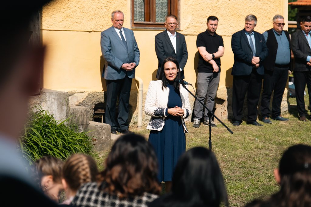 Dimény-Haszmann Orsolya muzeológus köszöntötte a résztvevőket. Fotó: Tuchiluș Alex