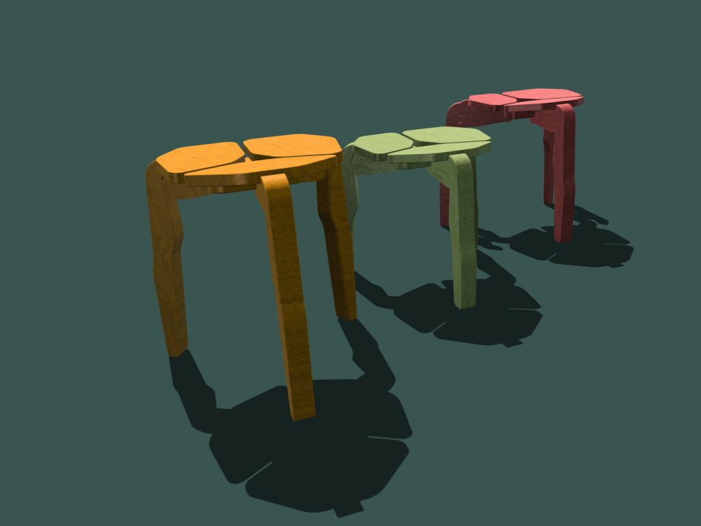 A rozsnyói Dinó-parkba tervezett székek. Fotó: Damokos Csaba