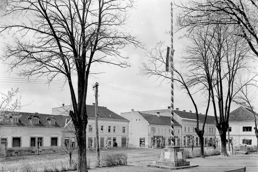 A baróti országzászló. Fotó: OSZK Fényképtár/Szabó Dénes