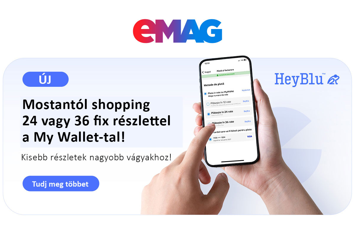 Az eMAG kibővíti a My Wallet flexibilis fizetési lehetőségeit 24 és 36 fizetési részletre (X)