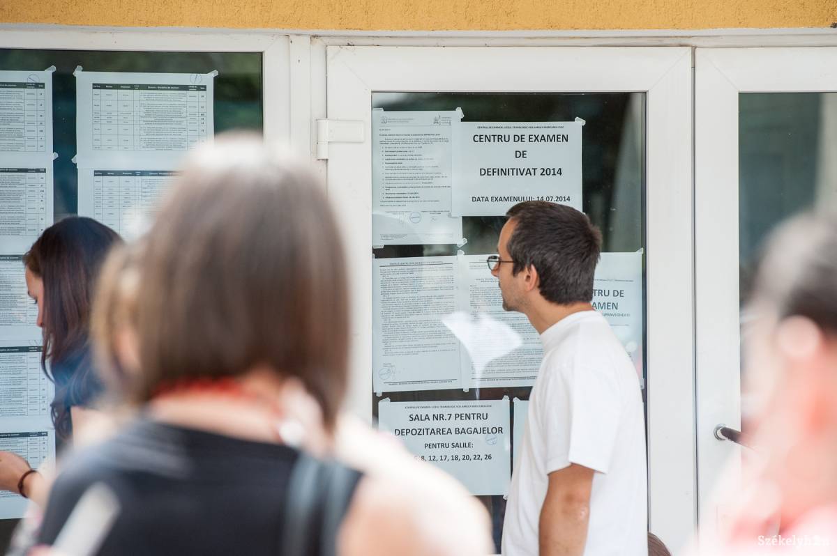 Háromszéken a jelentkezők negyedének nem sikerült a véglegesítő vizsgája