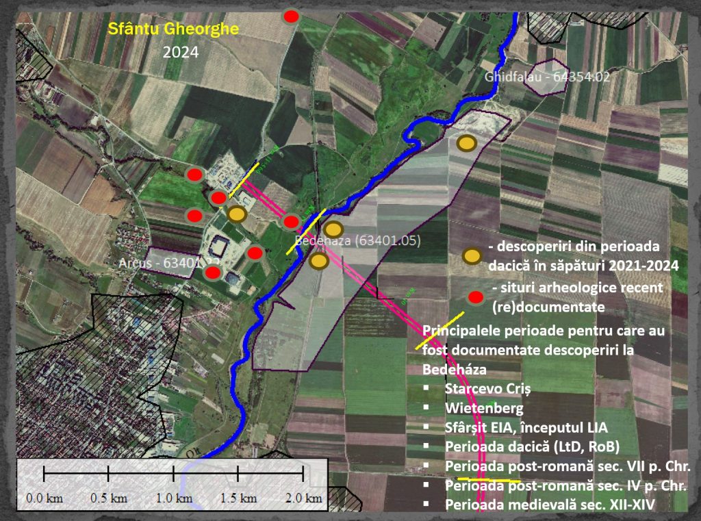 2024-es régészeti térkép. Fotó: Keleti Kárpátok Nemzeti Múzeum